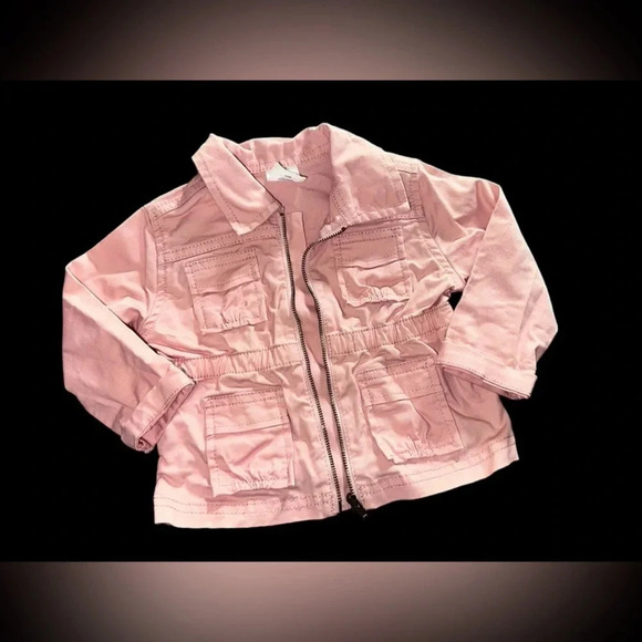 Wonder Nation Toddler Girls Flannel Dress and Pink cargo jacket 12m - Picture 5 of 6